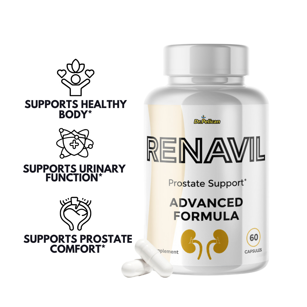Renavil- Prostate Support- 5 Bottles- 300 Capsules