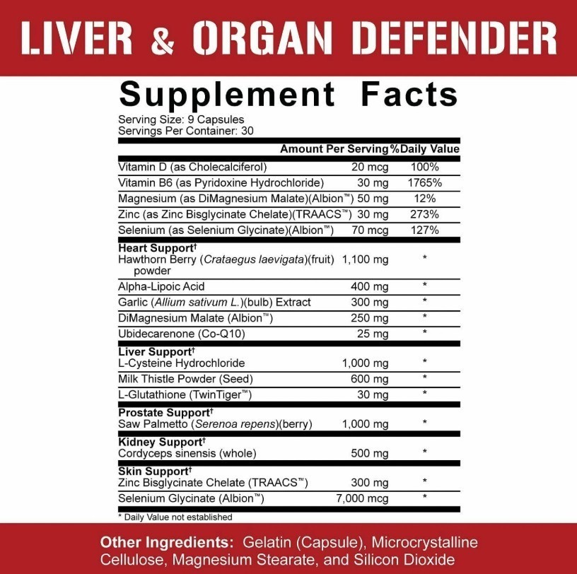 5% Nutrition Rich Piana | Liver & Organ Defender 270 Capsules NEW FORMULA!!