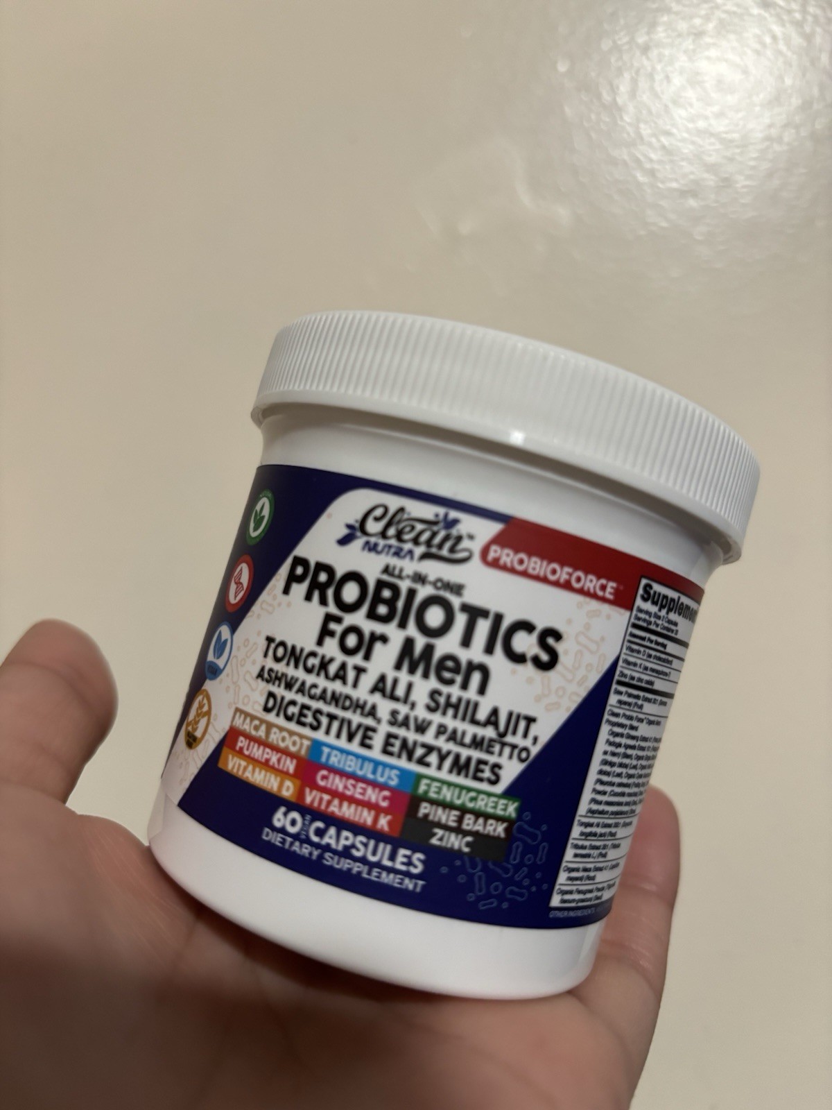 Clean Nutra Probiotics for men “All in one” designed for men.