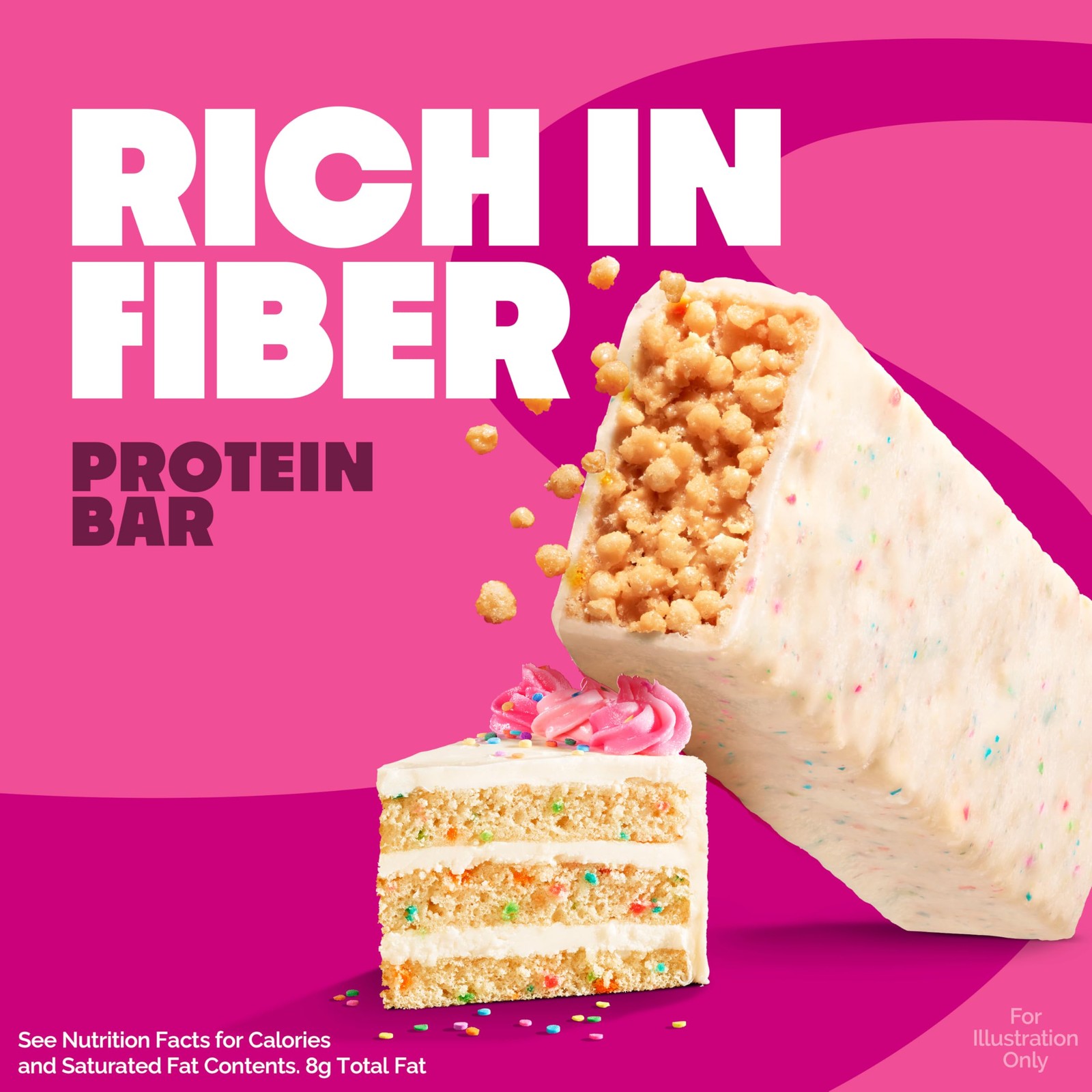 Quest Nutrition Crispy Birthday Cake Protein Bar, 17g Protein, 1g 12 Count