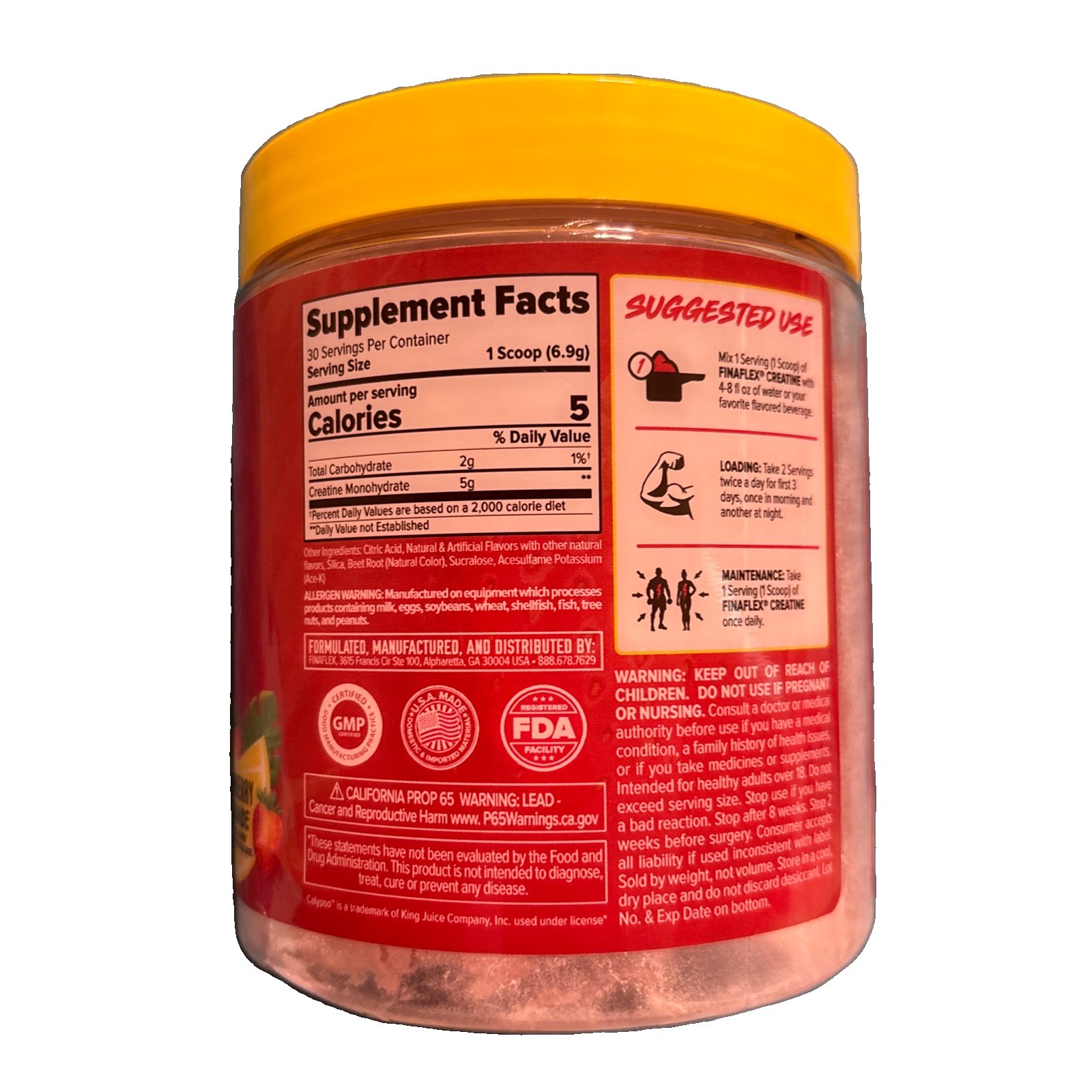 FINAFLEX Micronized Creatine Monohydrate CALYPSO COLLAB, Choose Flavor 5 Serving