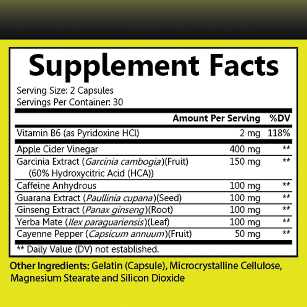 Angry Energy, All Natural Energy Booster with Caffeine and Garcinia Cambogia 6PK