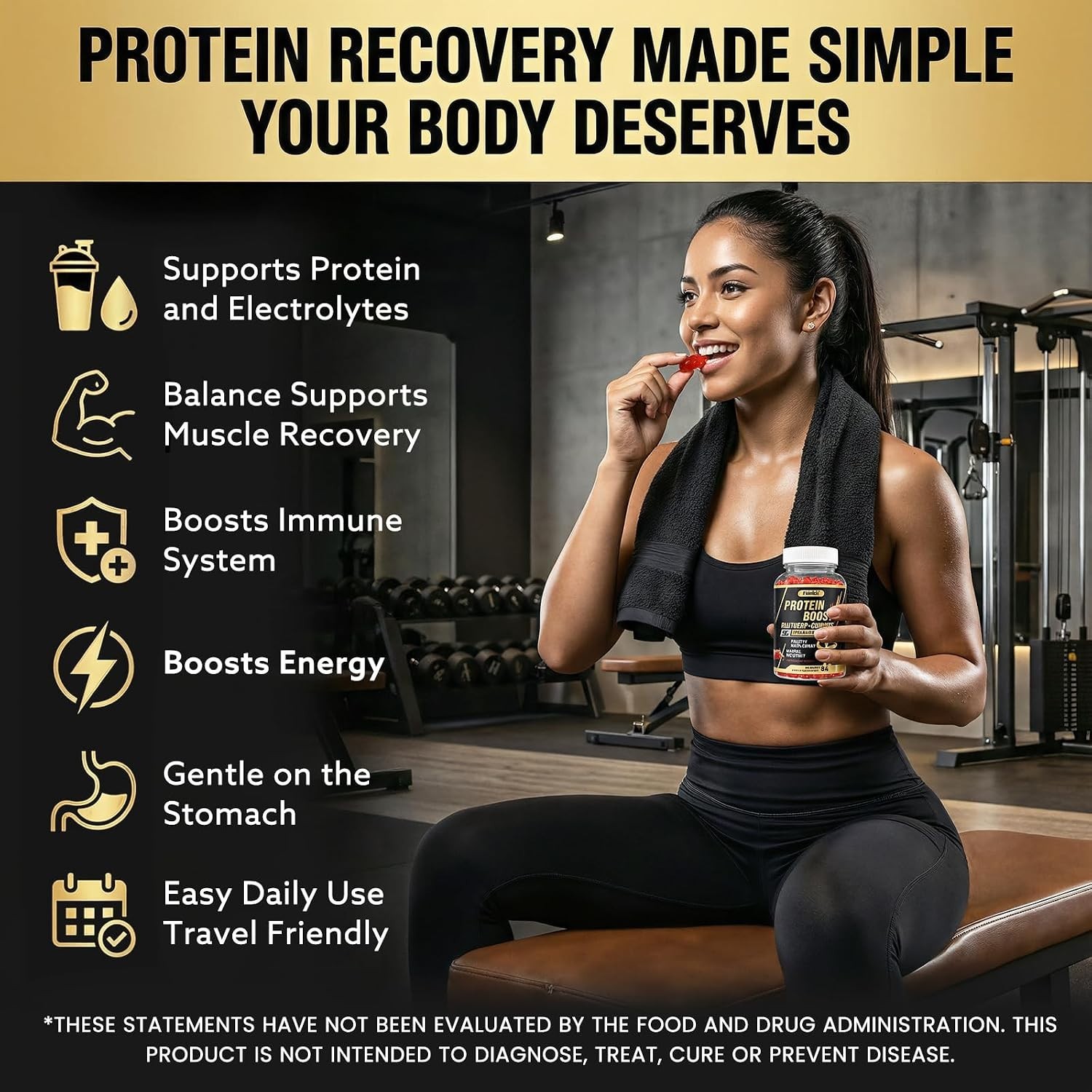 Whey Protein Gummies, 9g Protein per Serving, Easy to Take Snacks for Men & Wome