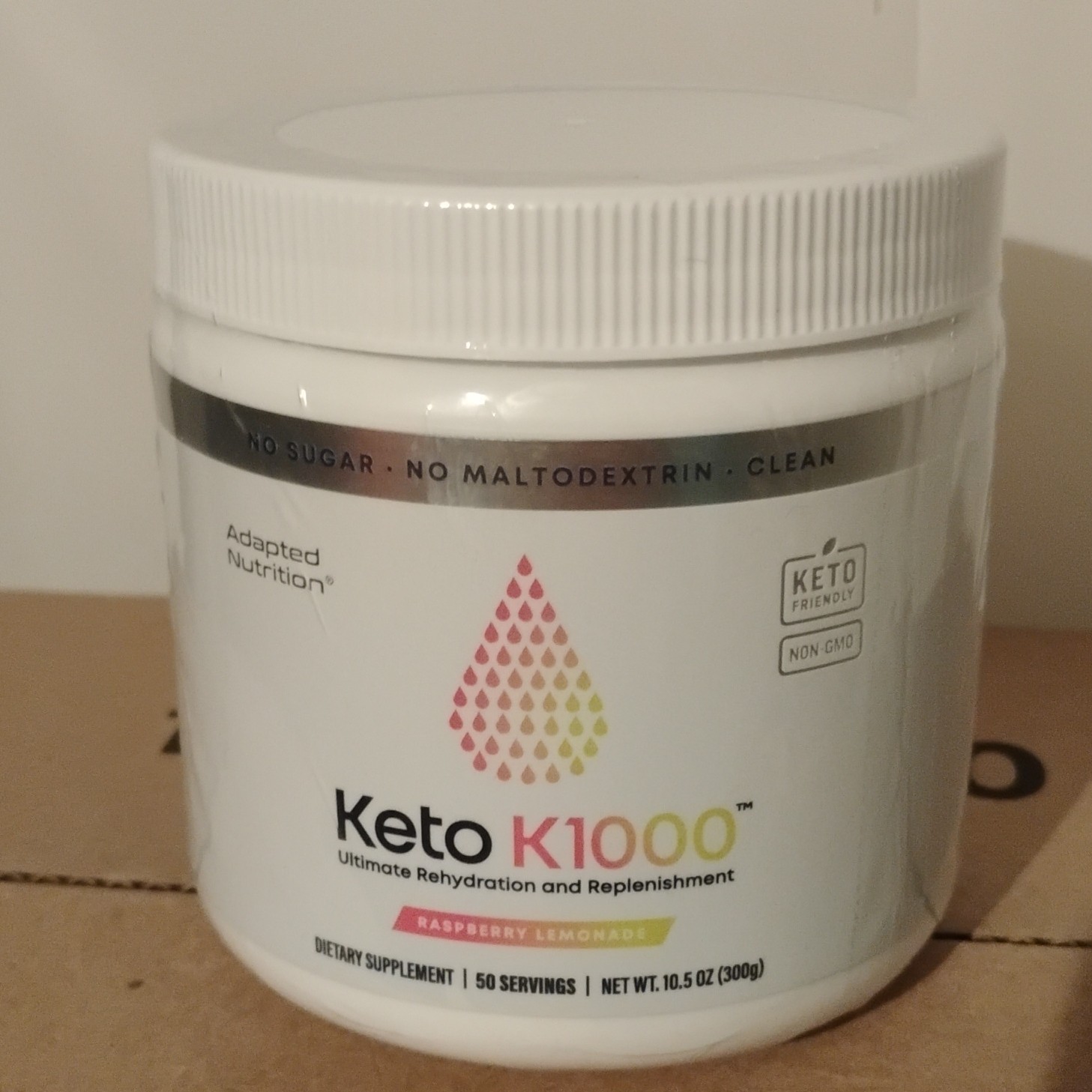 Adapted Nutrition Keto K1000 Raspberry Lemonade Electrolyte Powder 10.5oz
