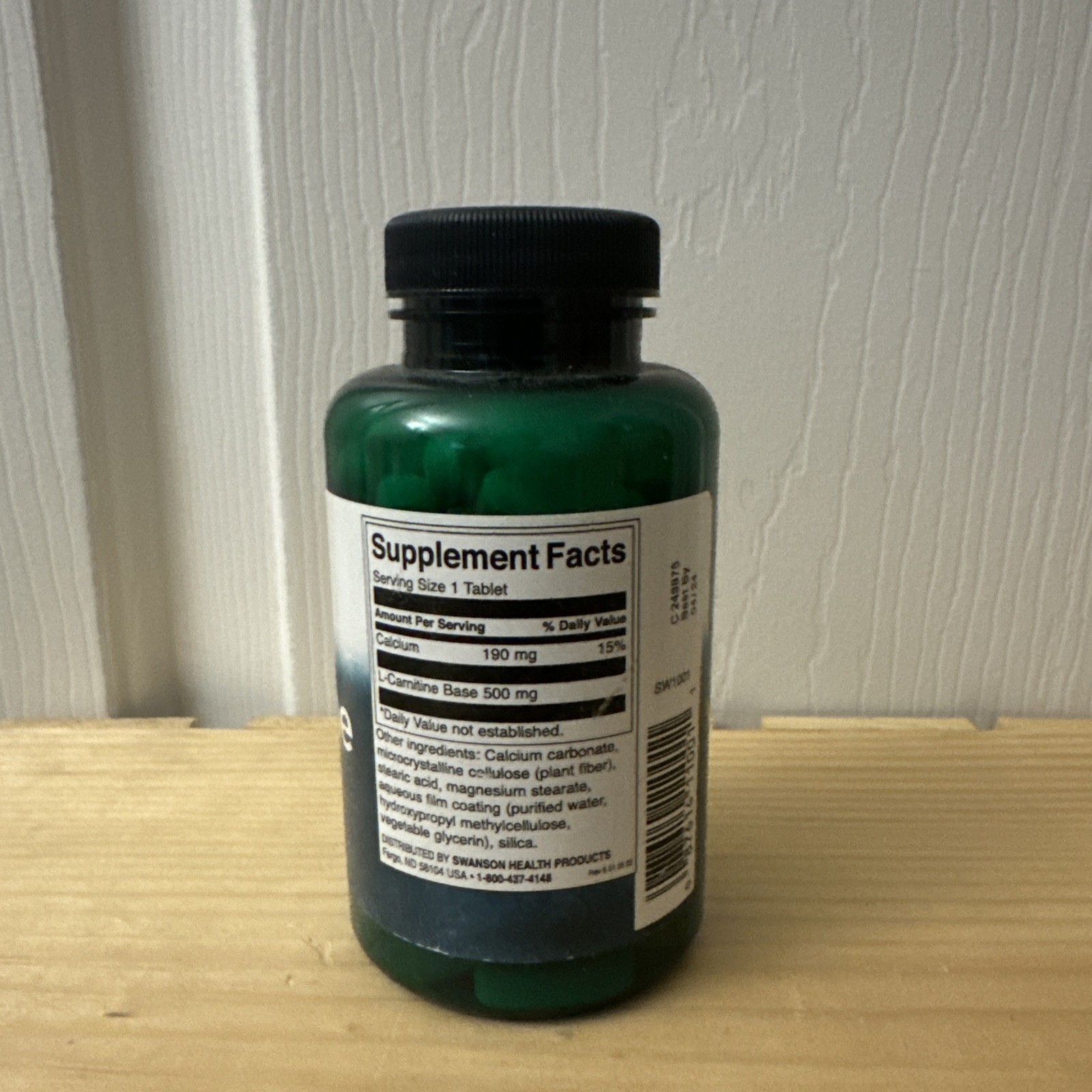 Swanson L-Carnitine Boost Lean Muscle Metabolism Recovery 500mg 100 Tabs Exp4/24