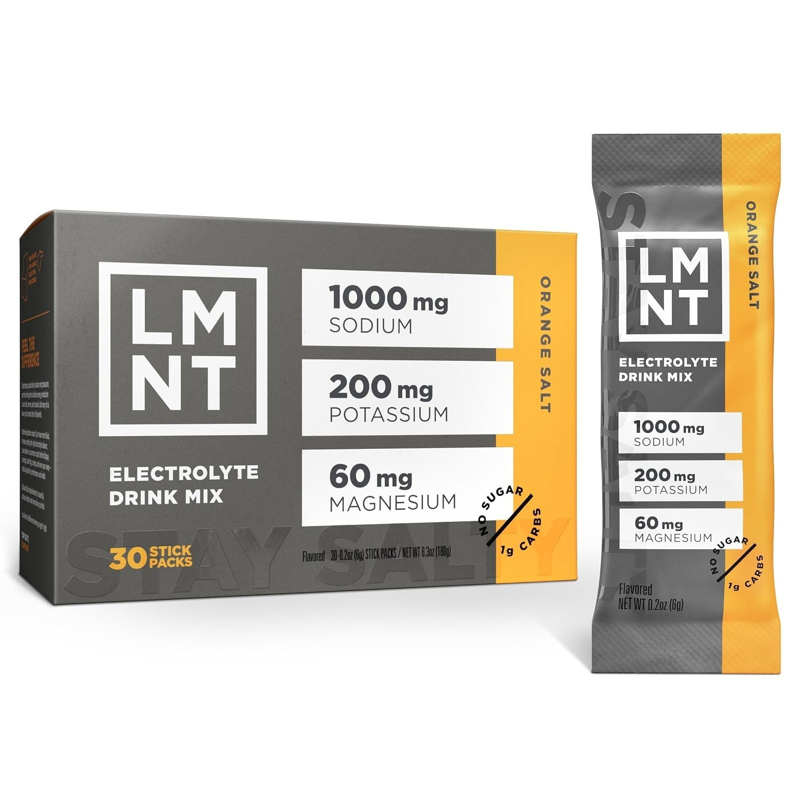 LMNT Zero Sugar Electrolytes Drink Mix – Raspberry Salt | 30 Count