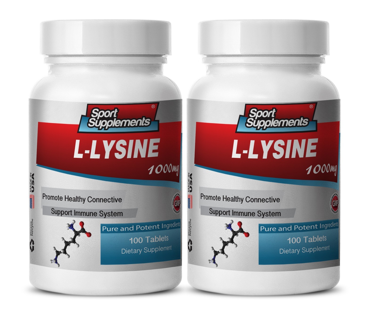 L-Lysine Tablet – L-Lysine 1000mg – Offset Mental Fatigue Supplements 2B