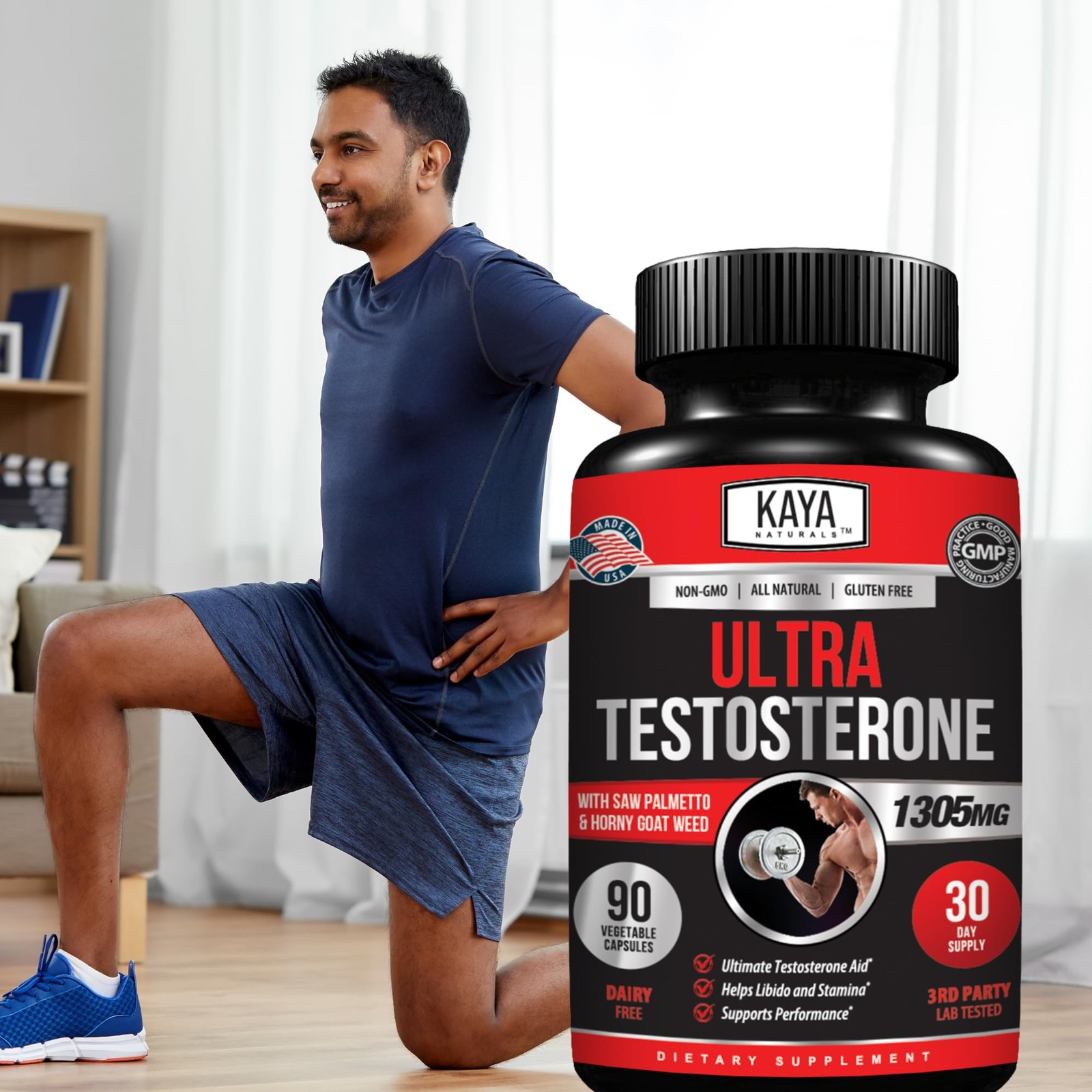 Kaya Naturals Ultra Testosterone – Men’s 90 Count (Pack of 1)