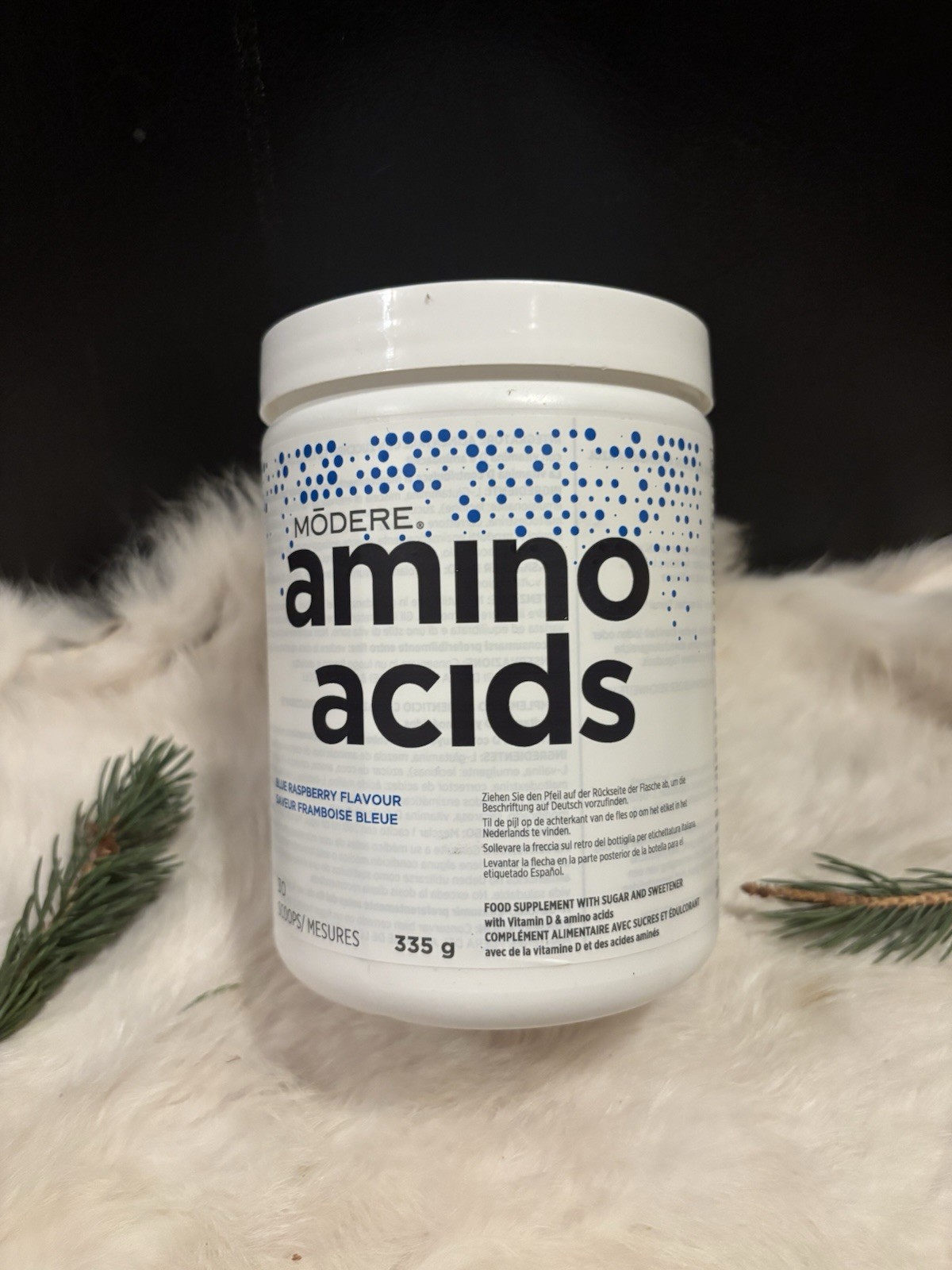 Modere Amino Acids Blue Raspberry Flavour 335g 30 Servings BB 08/2026