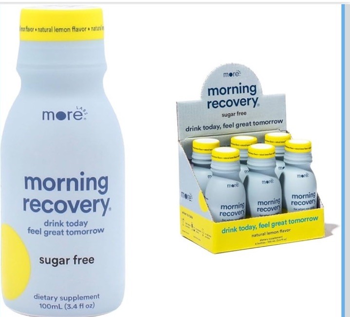 More Labs Morning Recovery Electrolyte Drink Supplement Lemon Sugar Free 6 Pack