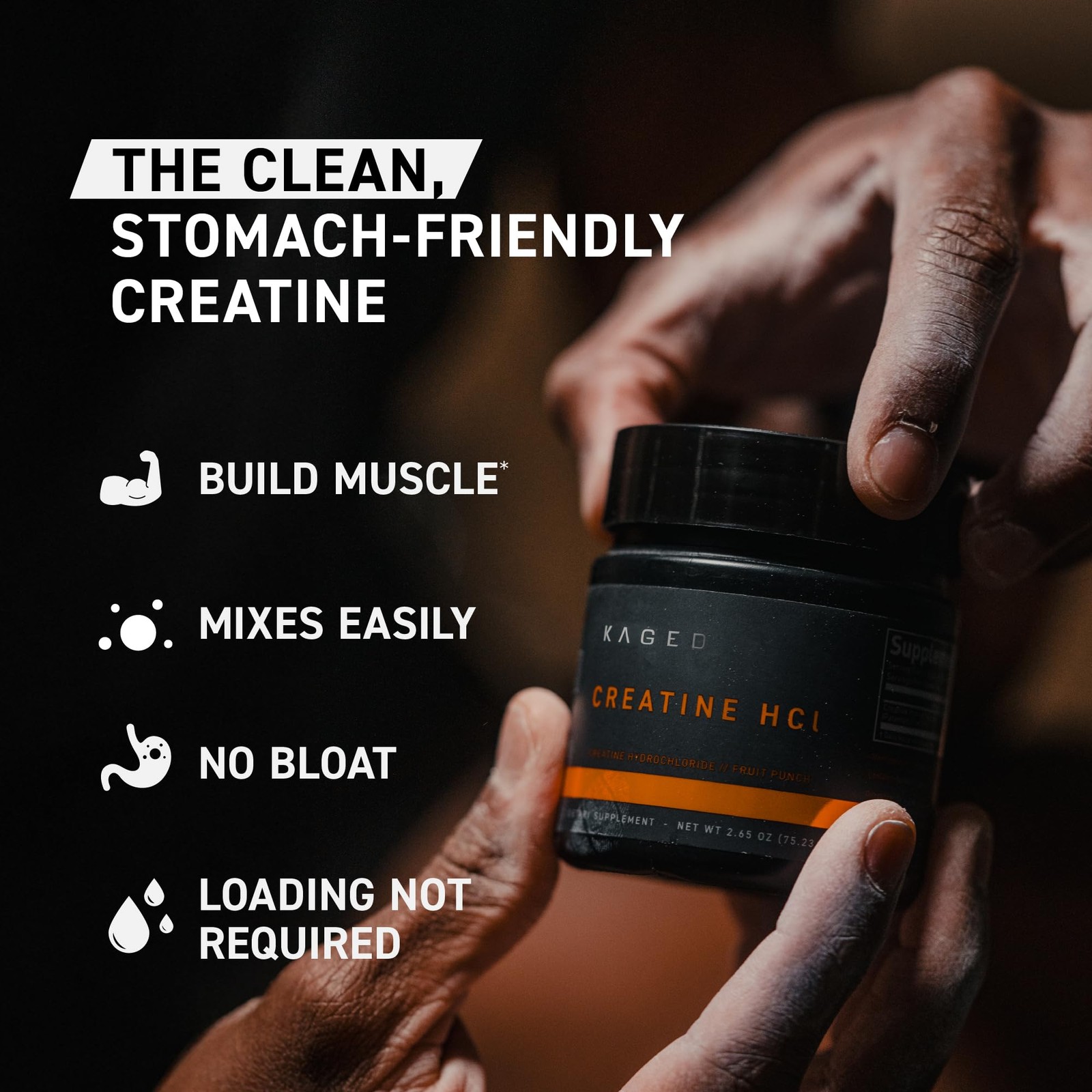 Creatine HCl Powder | 7X Concentrated 2.65 Ounce (Pack of 1), No Color