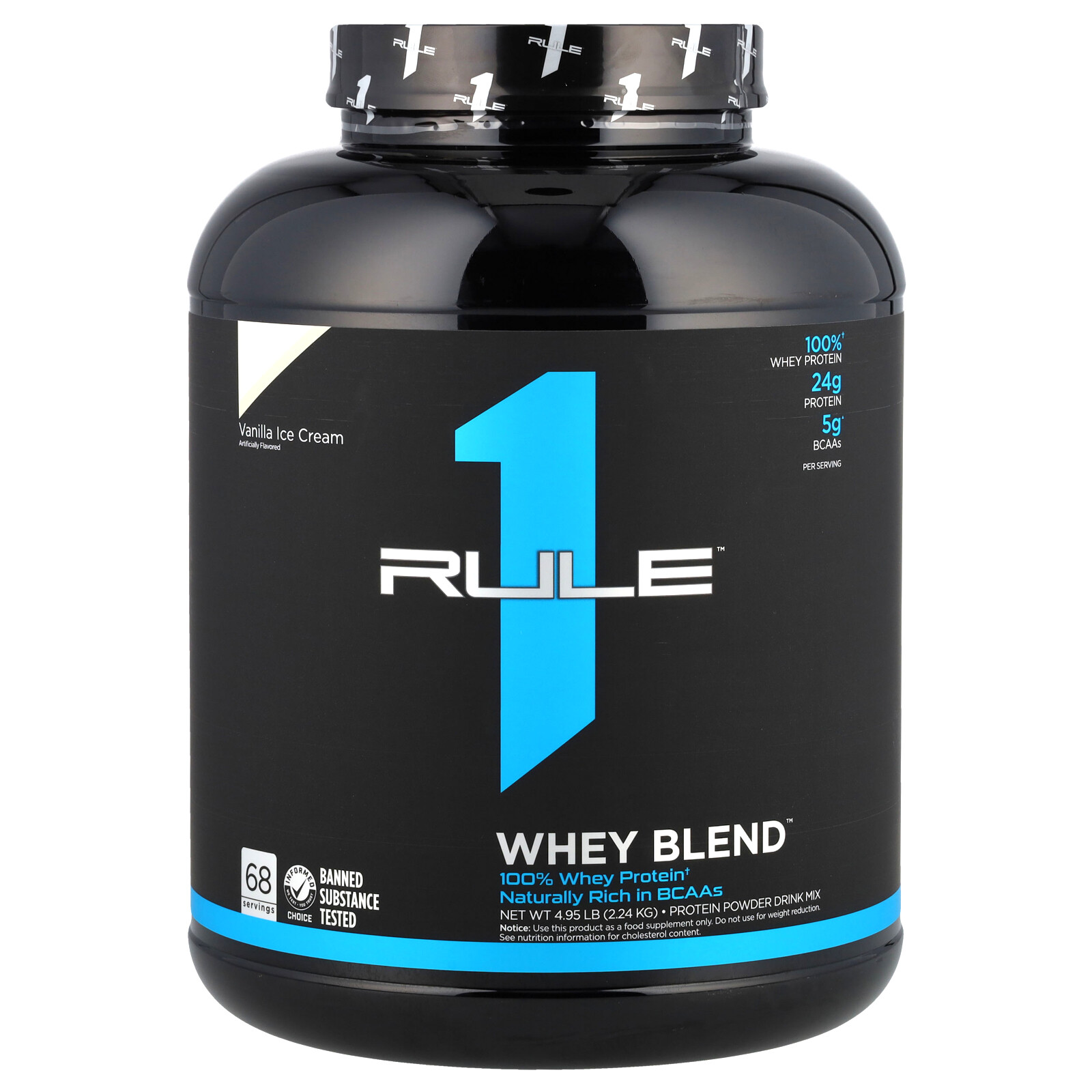 Whey Blend, Protein Powder Drink Mix, Vanilla Ice Cream, 4.95 lb (2.24 kg)