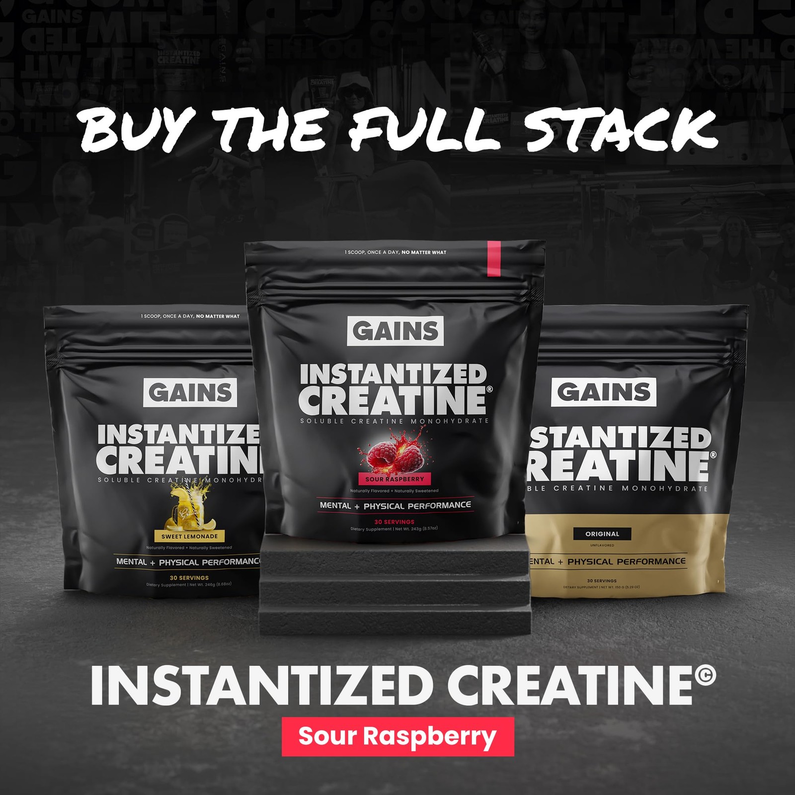 Gains in Bulk Instantized Creatine Monohydrate for Women and Men, Soluble Pre…