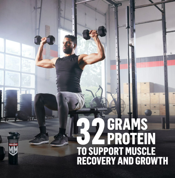 Muscle Milk Genuine Protein Powder, Vanilla, 32g Protein, 1.9lb, 30.9oz