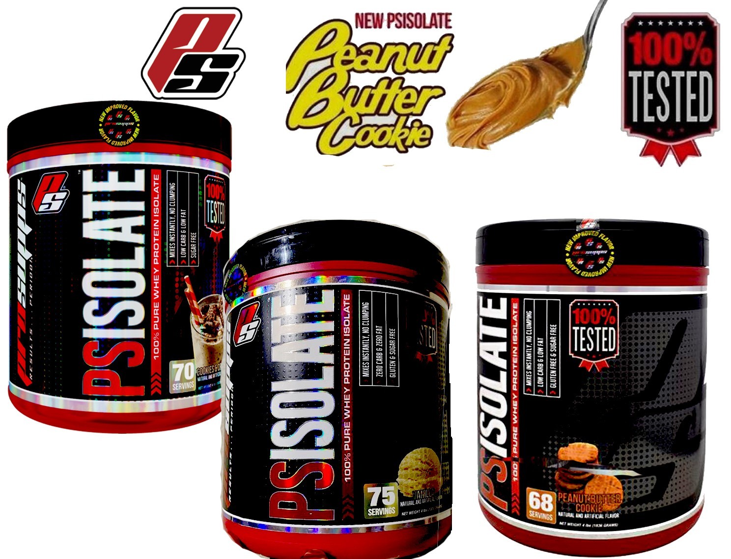 Dymatize Iso 100, ProSupps PS Isolate, GNC AMP, VPX Sports, ISOLATE PROTEINs