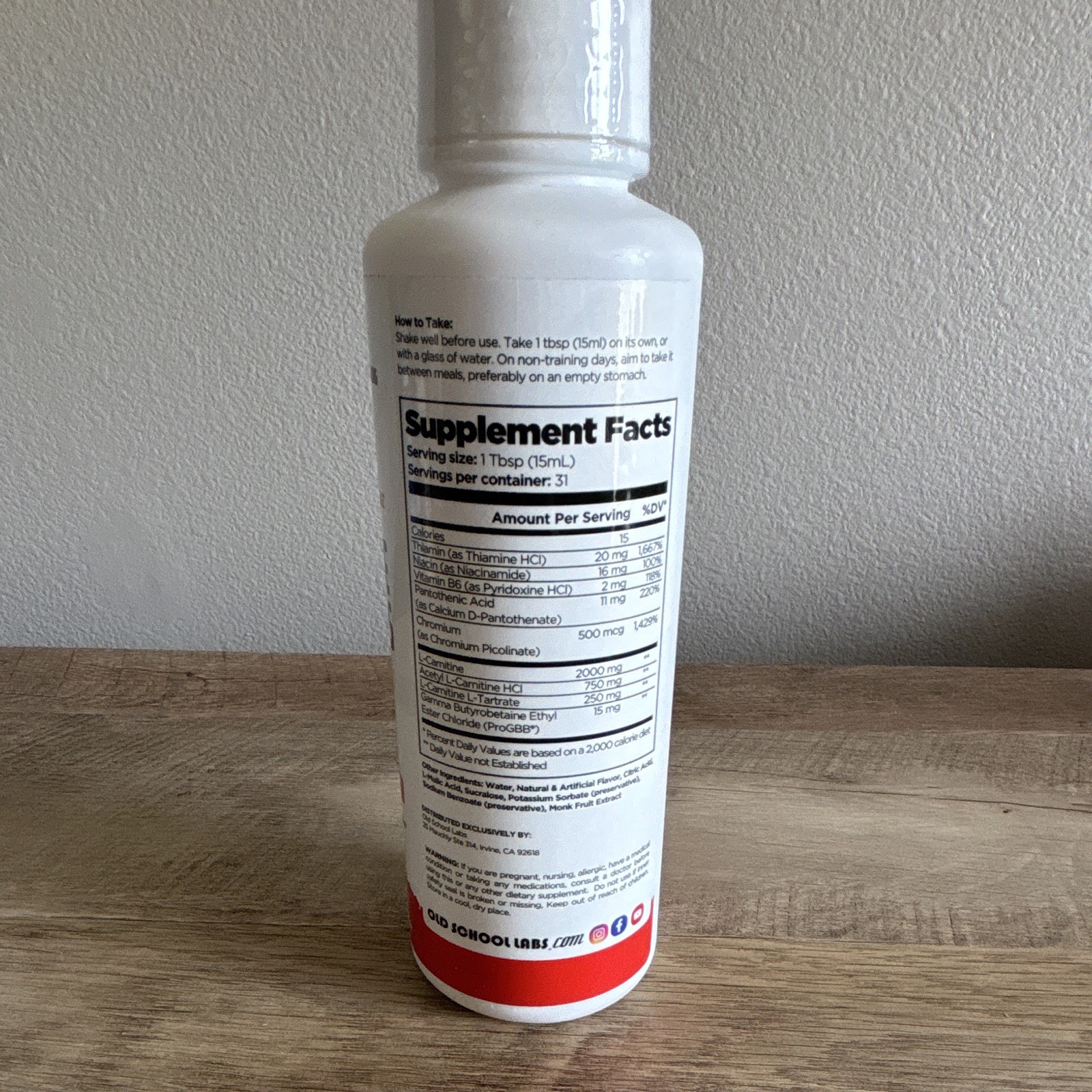 Old School Liquid Carnitine 3000 Plus L-Carnitine Sour Gummy 31 Serv 15.7oz