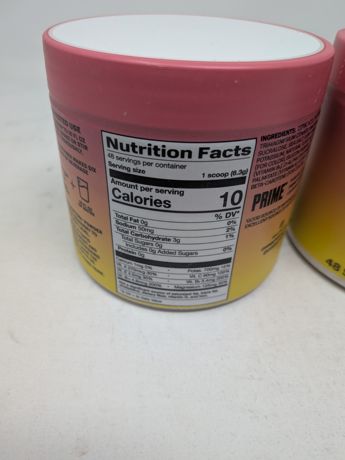 Prime Hydration Powder Mix Strawberry Banana Lot Of 2 Exp 02/28