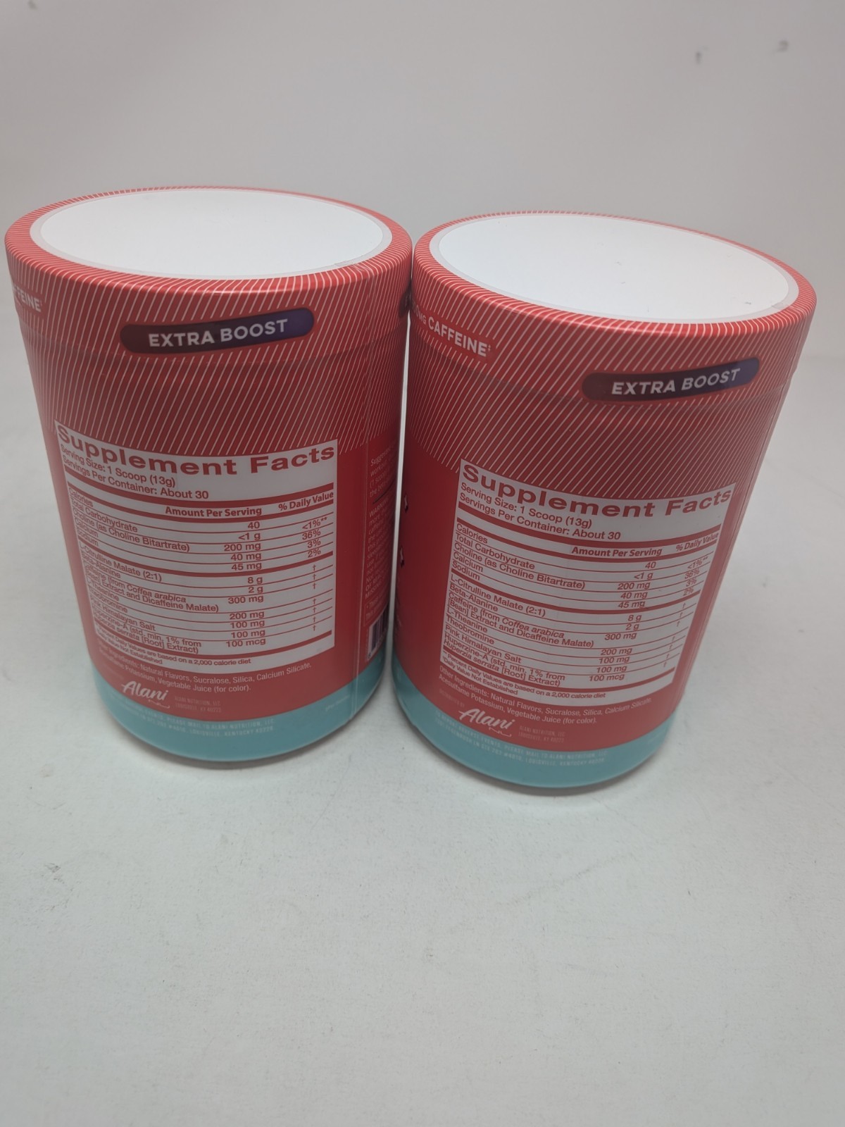 Alani Nu Pre-Workout + Extra Boost Cherry Slush 14.1 Oz. Pack of 2 300mg