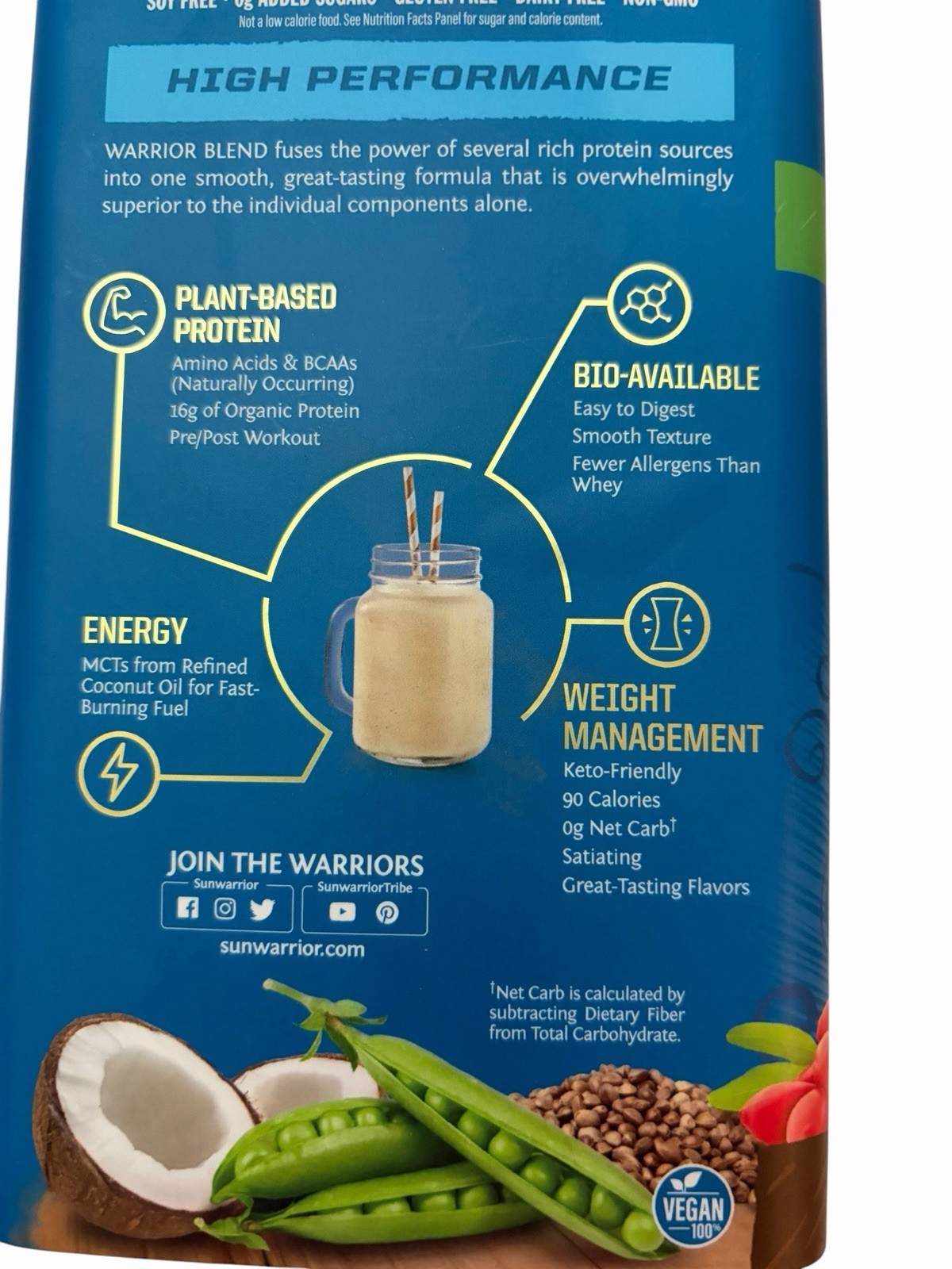 SunWarrior Warrior Blend – Plant Based Organic Protein Chocolate 750 Grams New