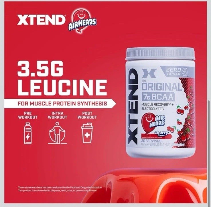 💪XTEND The Original 7G BCAA Cherry Flavor 30 Servings 399 G (14 Oz) BB: 7/2026