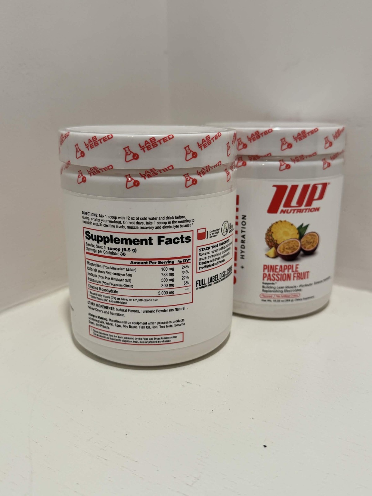 1UP Creatine Hydration Pineapple Passion Fruit 10.05 oz 30 Servings Lot of 2