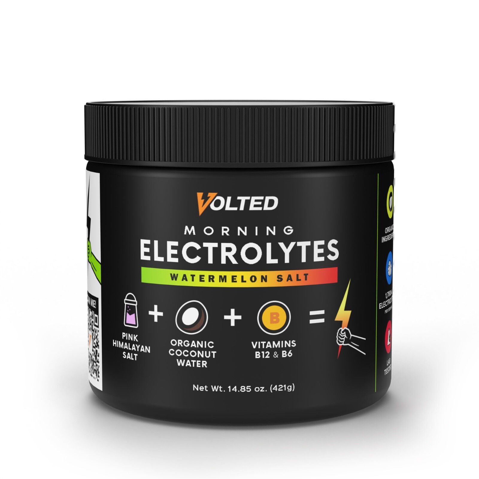 Premium Electrolyte Powder Morning Hydration Organic Pink Himalayan Salt Non-GMO