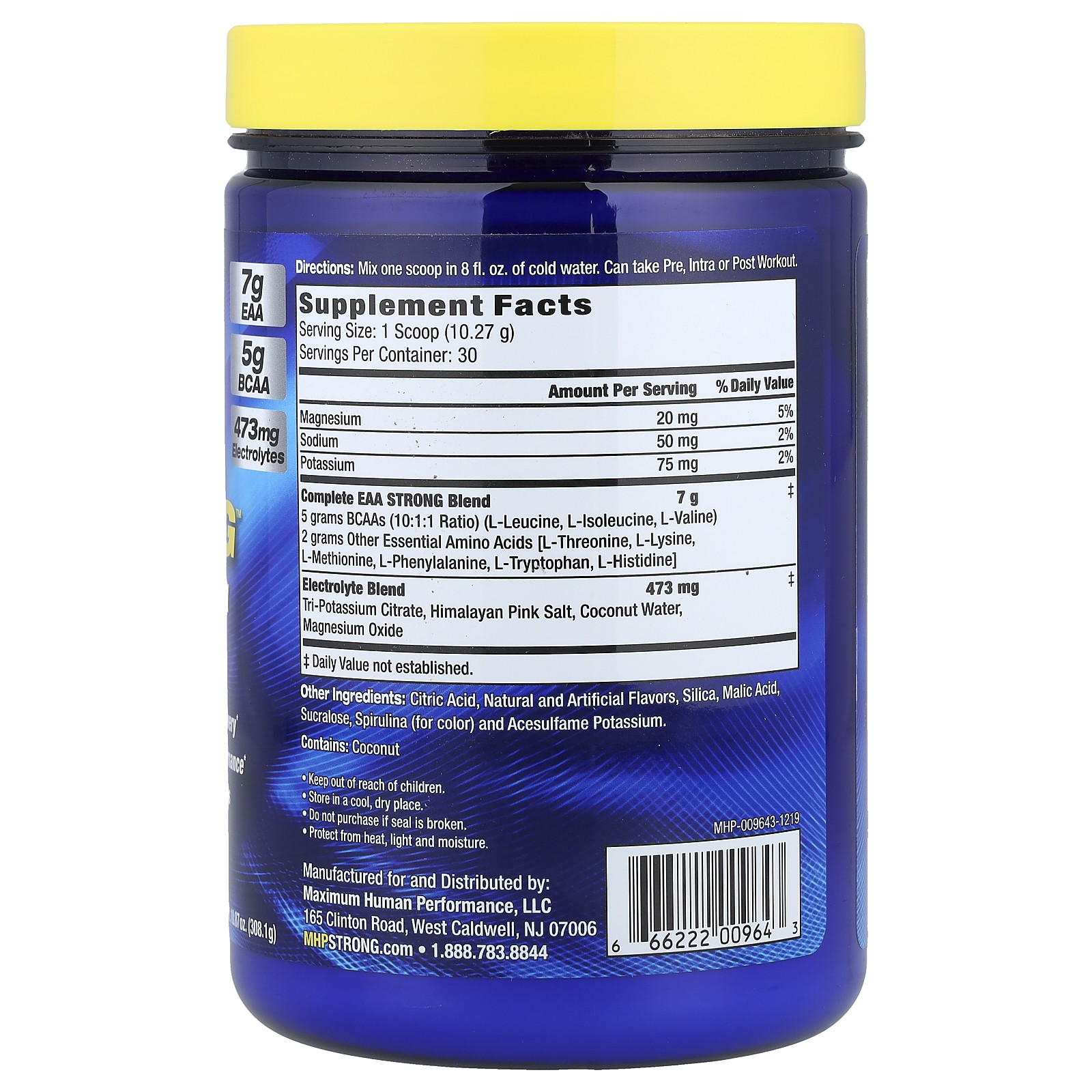 EAA Strong, Blue Raspberry, 10.87 oz (308.1 g)