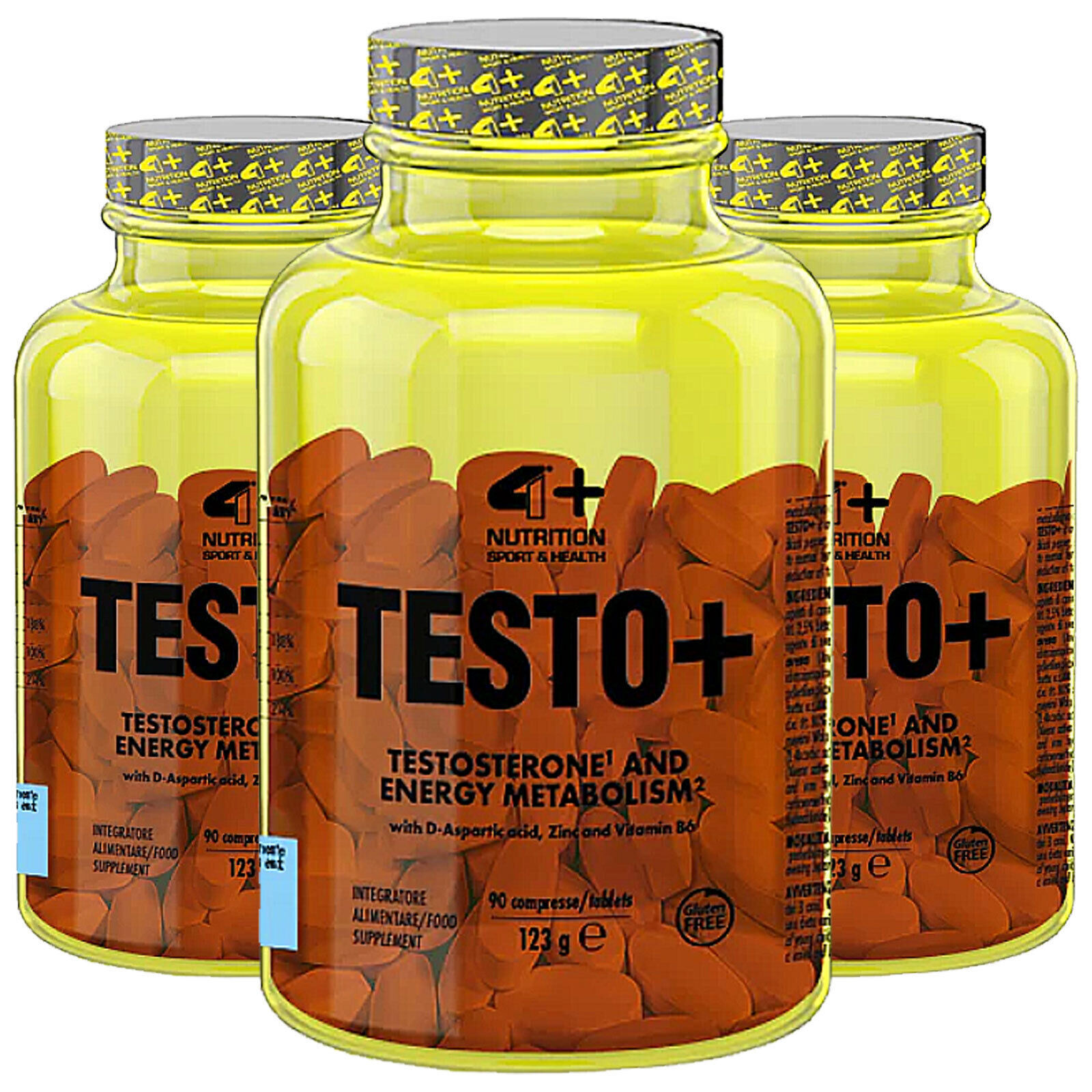 4+ NUTRITION TESTO+ 90 TAB- Natural Testosterone Booster- Testosterone Tablets