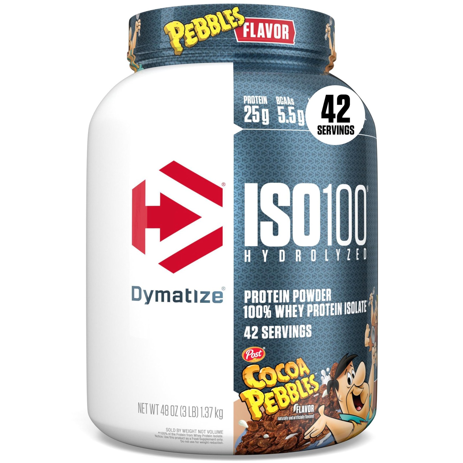 Dymatize ISO100 Cocoa Pebbles Whey Protein Powder 5.5g 42 Servings Isolate BCAAs