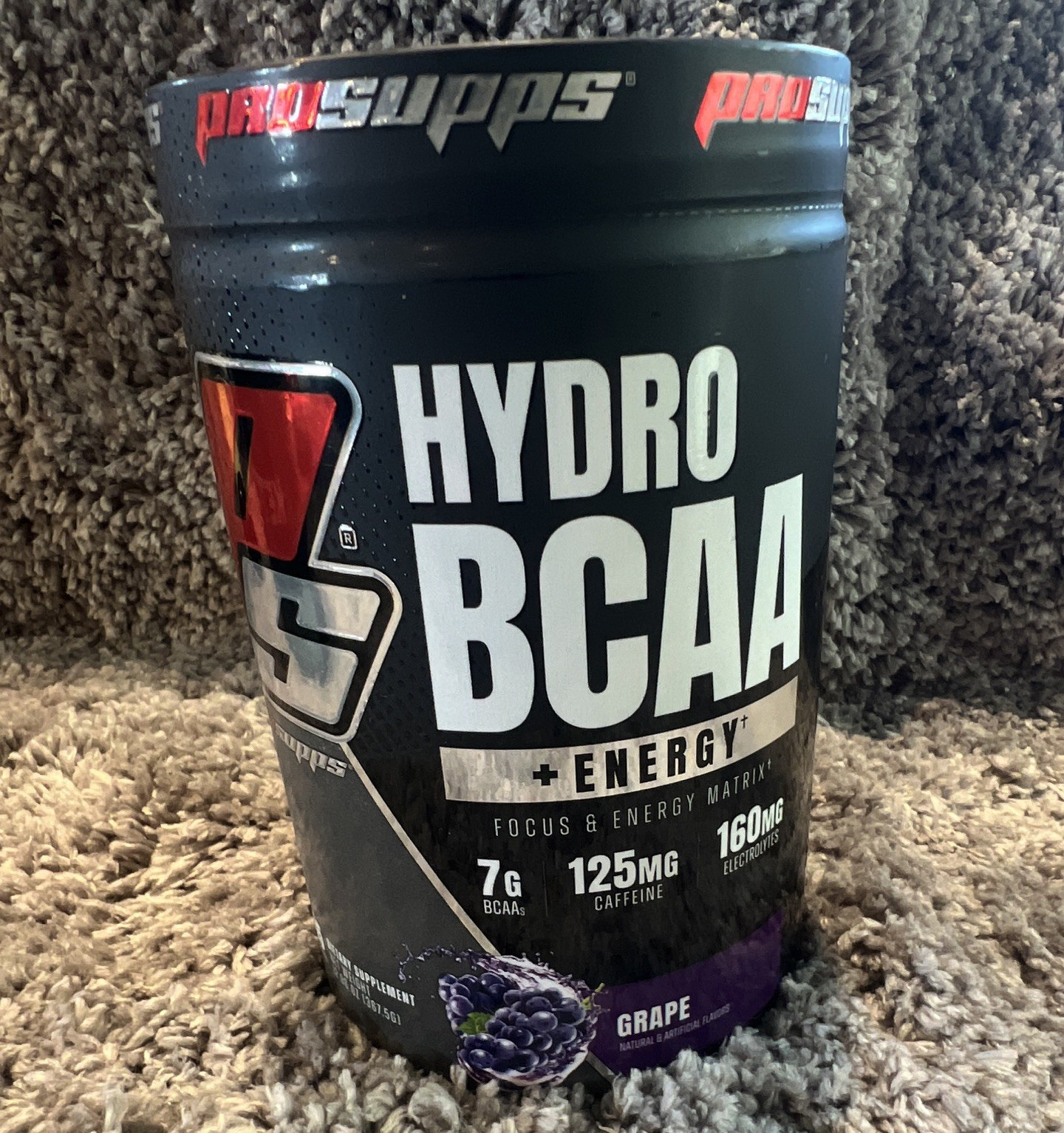 ProSupps HydroBCAA + Energy Grape Powder 35 Servings Gluten-Free Plant Based