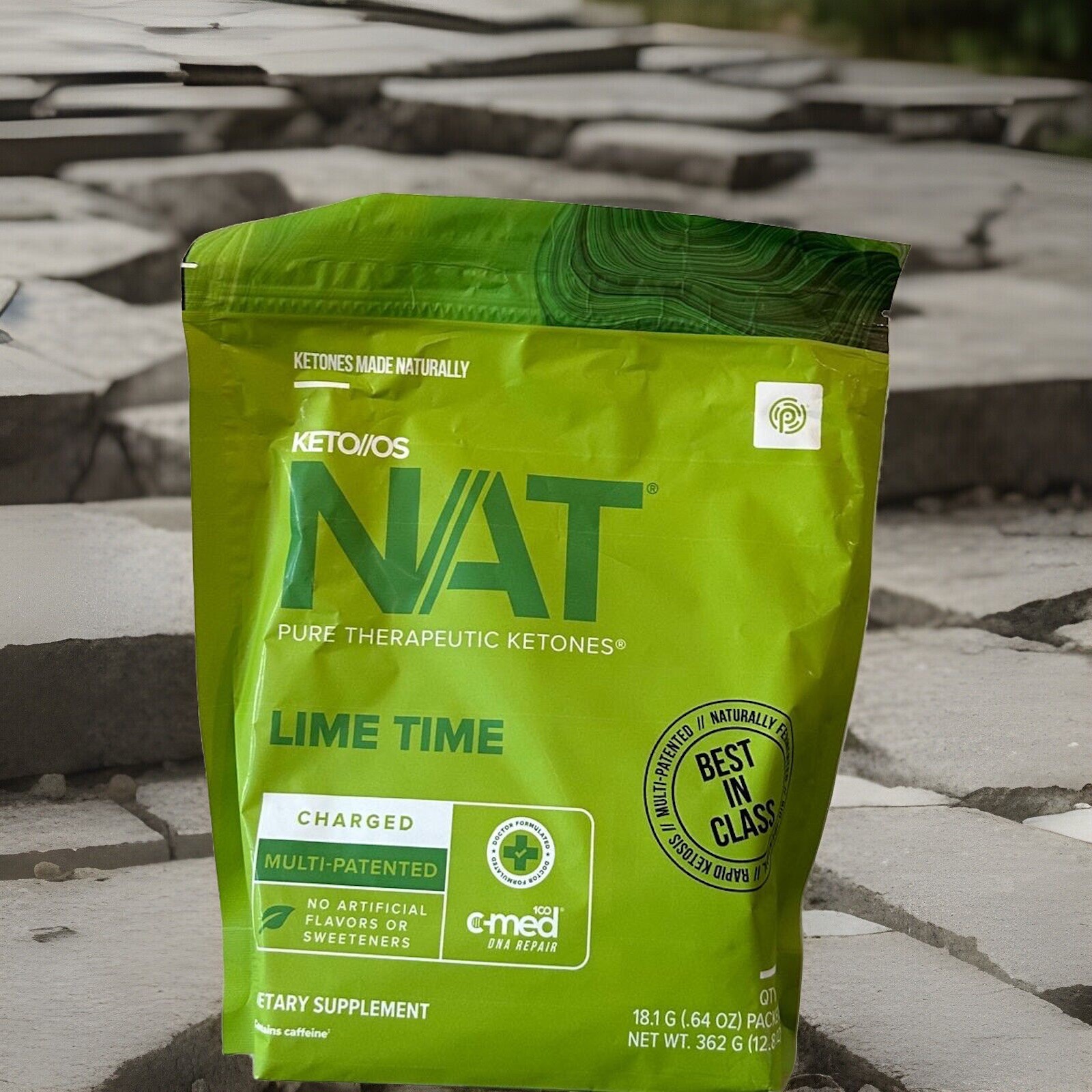 PRUVIT ketone drink Keto Nat LIME TIME Charged 20 pack
