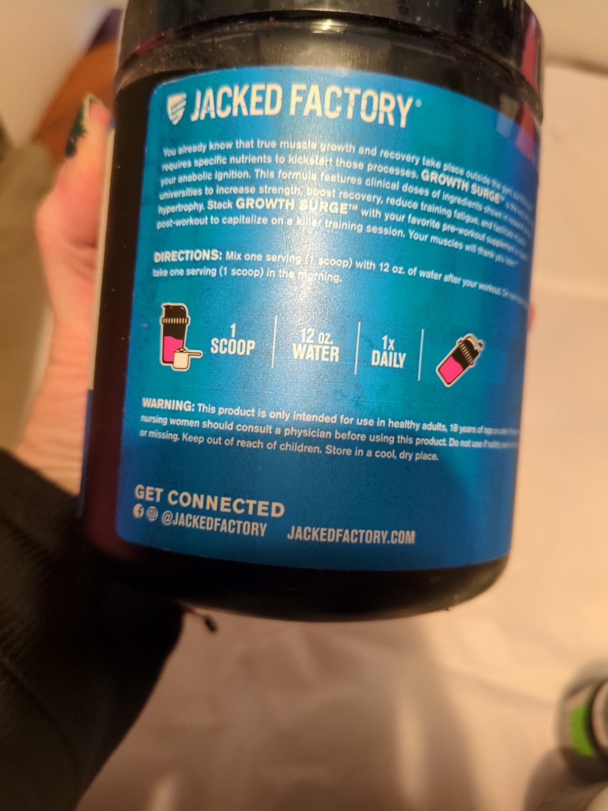 Jacked Factory Growth Surge Creatine Post Workout w/L-Carnitine – Daily Muscle B
