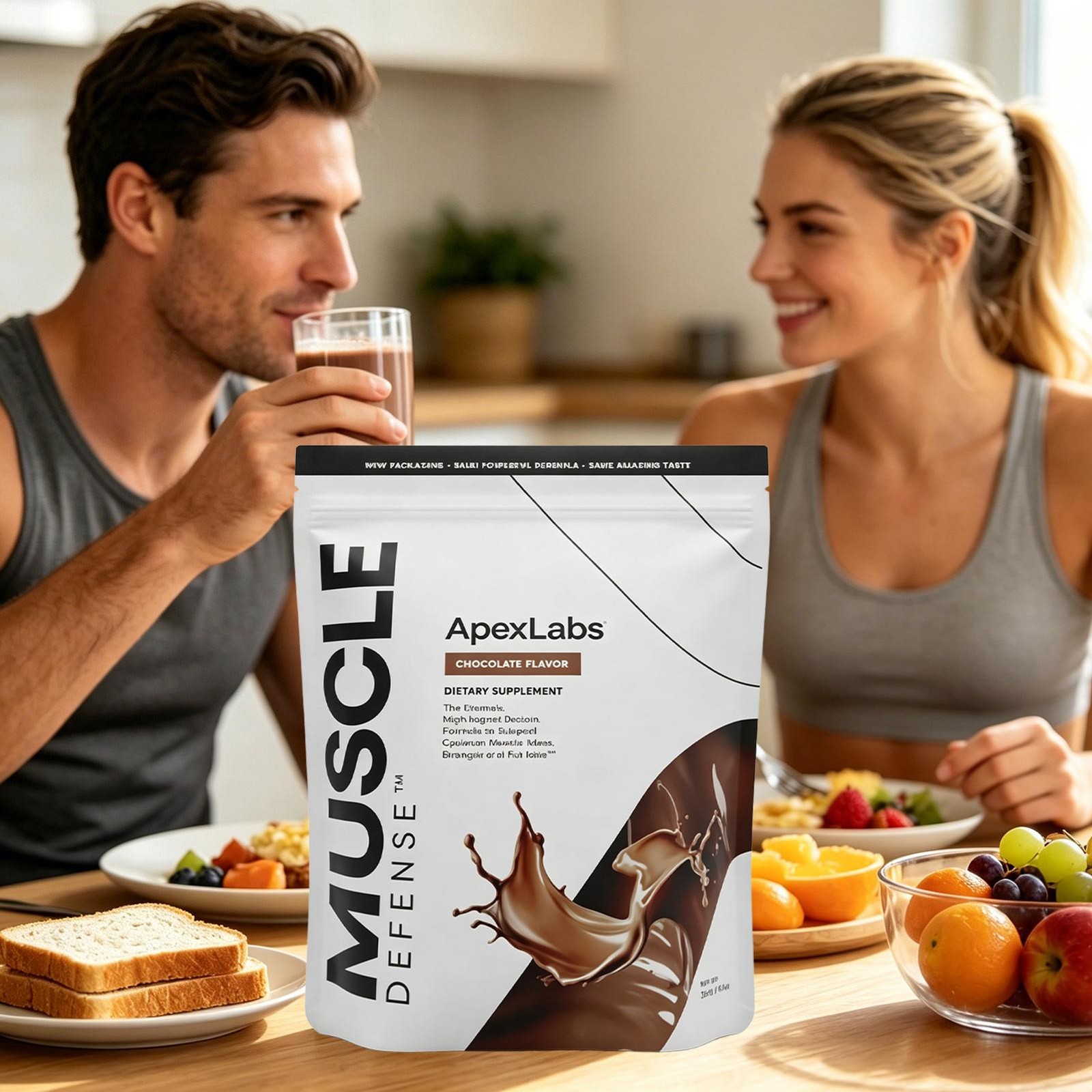 APEX LABS MUSCLE DEFENSE CHOCOLATE FLAVOR – 8.57 OZ- NEW PACKING