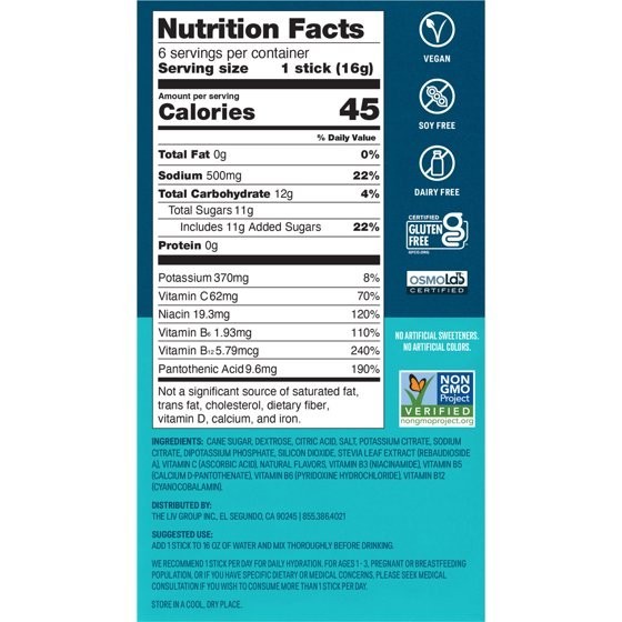 Liquid I.V. Tropical Punch Hydration Multiplier Electrolyte Drink, 0.56oz – 6ct