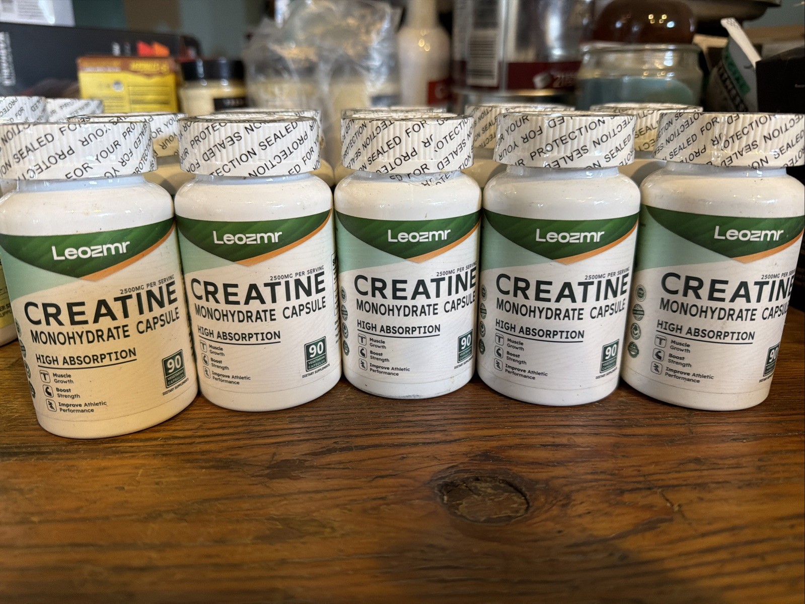 10 Pack Creatine 2500, Monohydrate Muscle Strength, 90 Capsules 07/2026