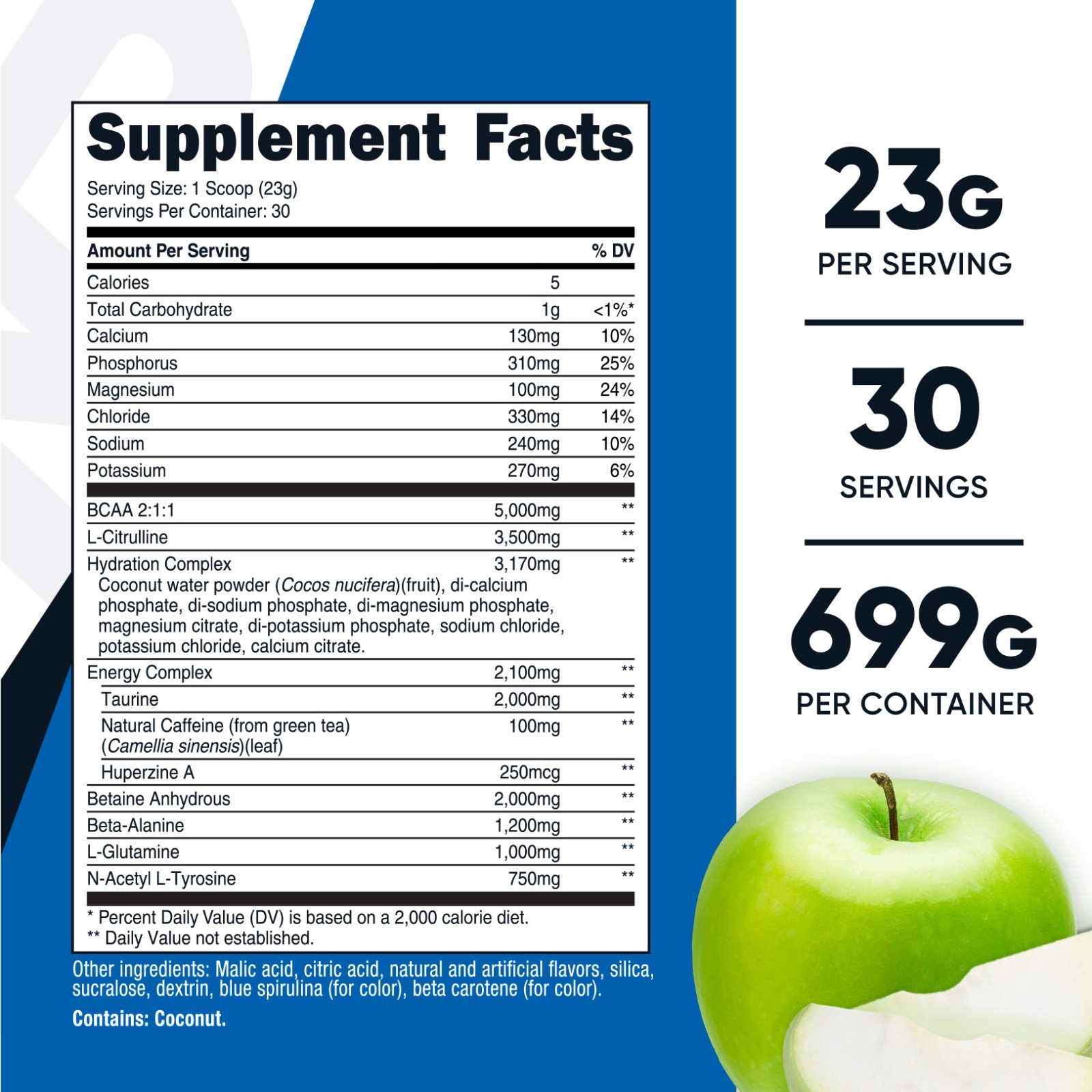 Nutricost Intra-Workout Powder, 30 Servings (Green Apple)