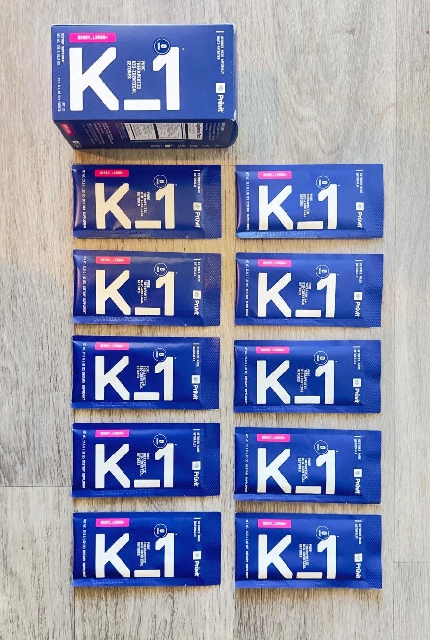 NEW K-1 Prüvit Ketones 10 Packets Charged BERRY LEMON / FREE SHIPP Exp 2027
