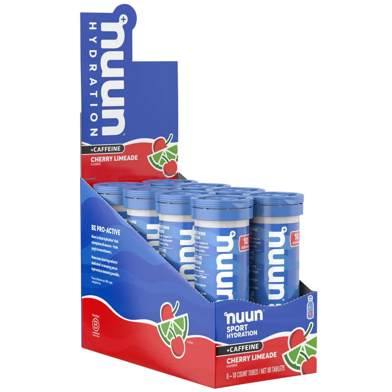 Nuun Sport + Caffeine Hydration Tablets Box of 8 Tubes New Sealed EXP 07/27