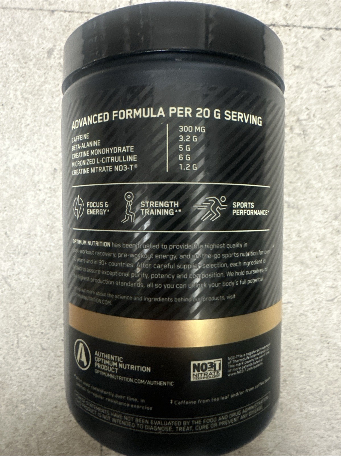 Optimum Nutrition Pre Advanced 20 Servings Strawberry Mango Daiquiri Exp 11/26