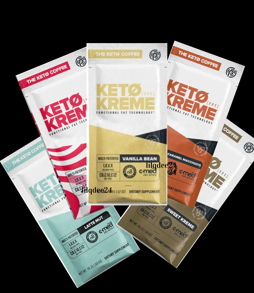 🔥Pruvit Keto Kreme Coffee Vanilla Bean, Caramel, Sweet, Latte Nut 5 PK Exp 25