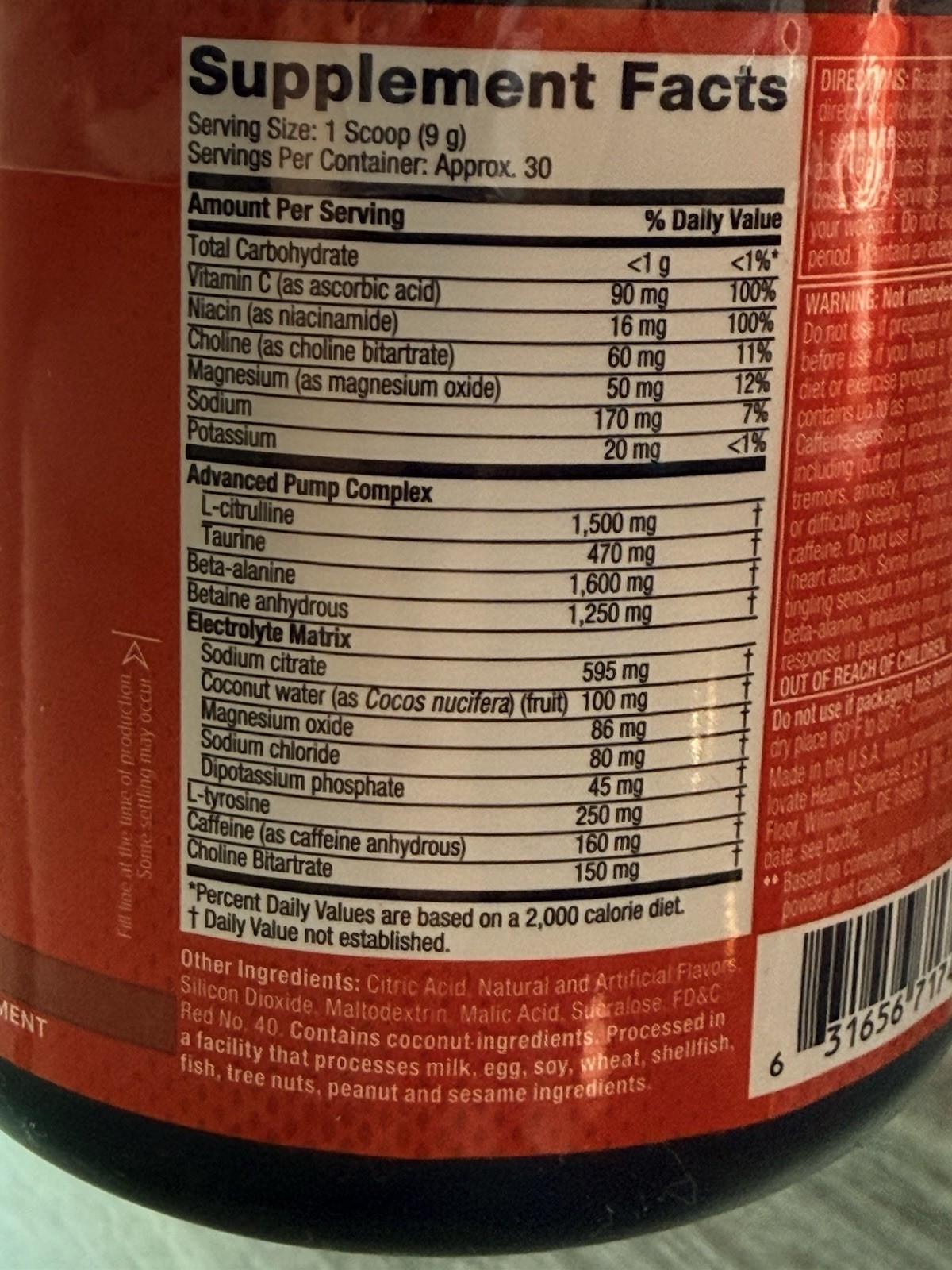 Six Star Pre-Workout Powder for Men & Women, Fruit Punch (30 Servings)