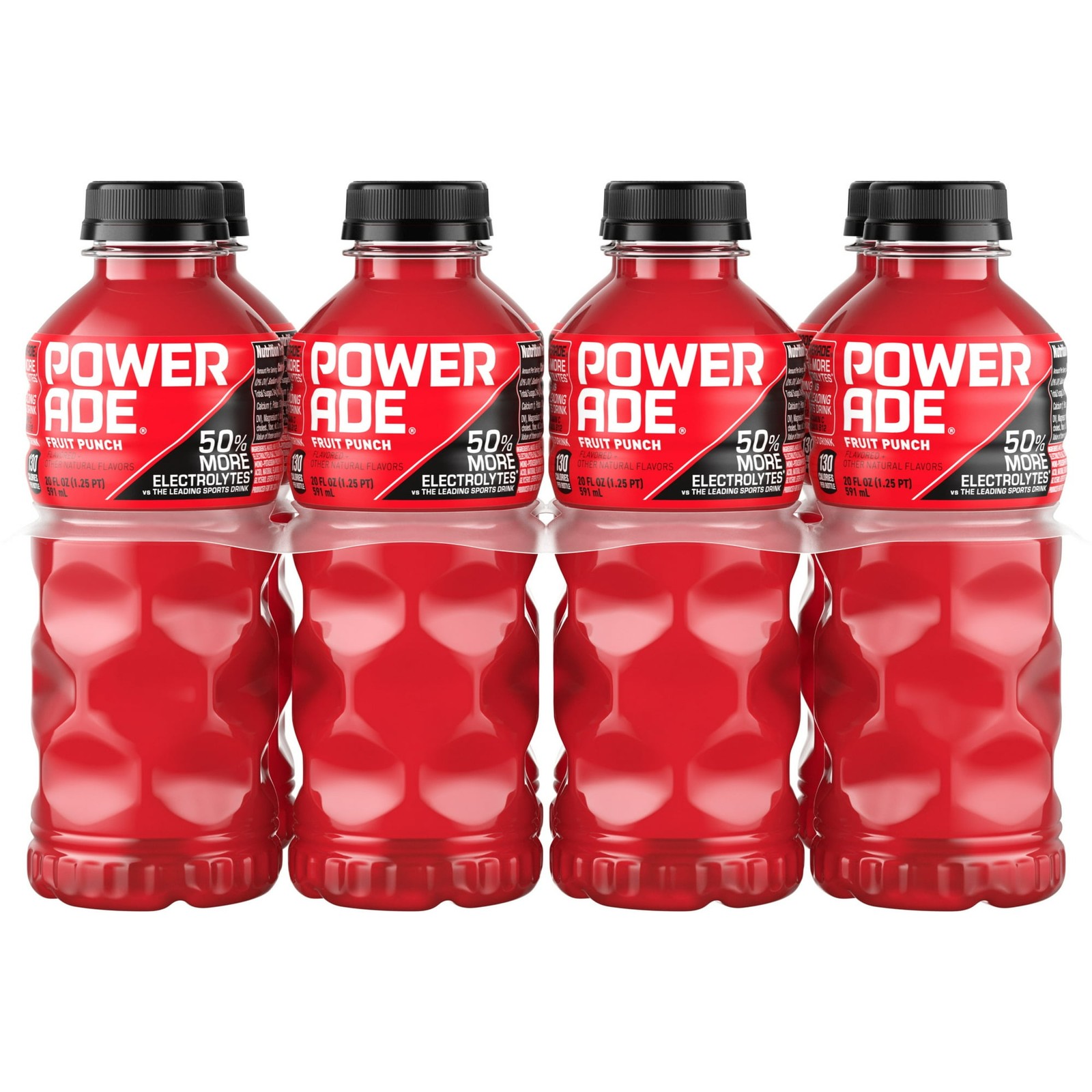 POWERADE Fruit Punch Electrolyte Sports Drink, 20 fl oz, 8 Pack Bottles