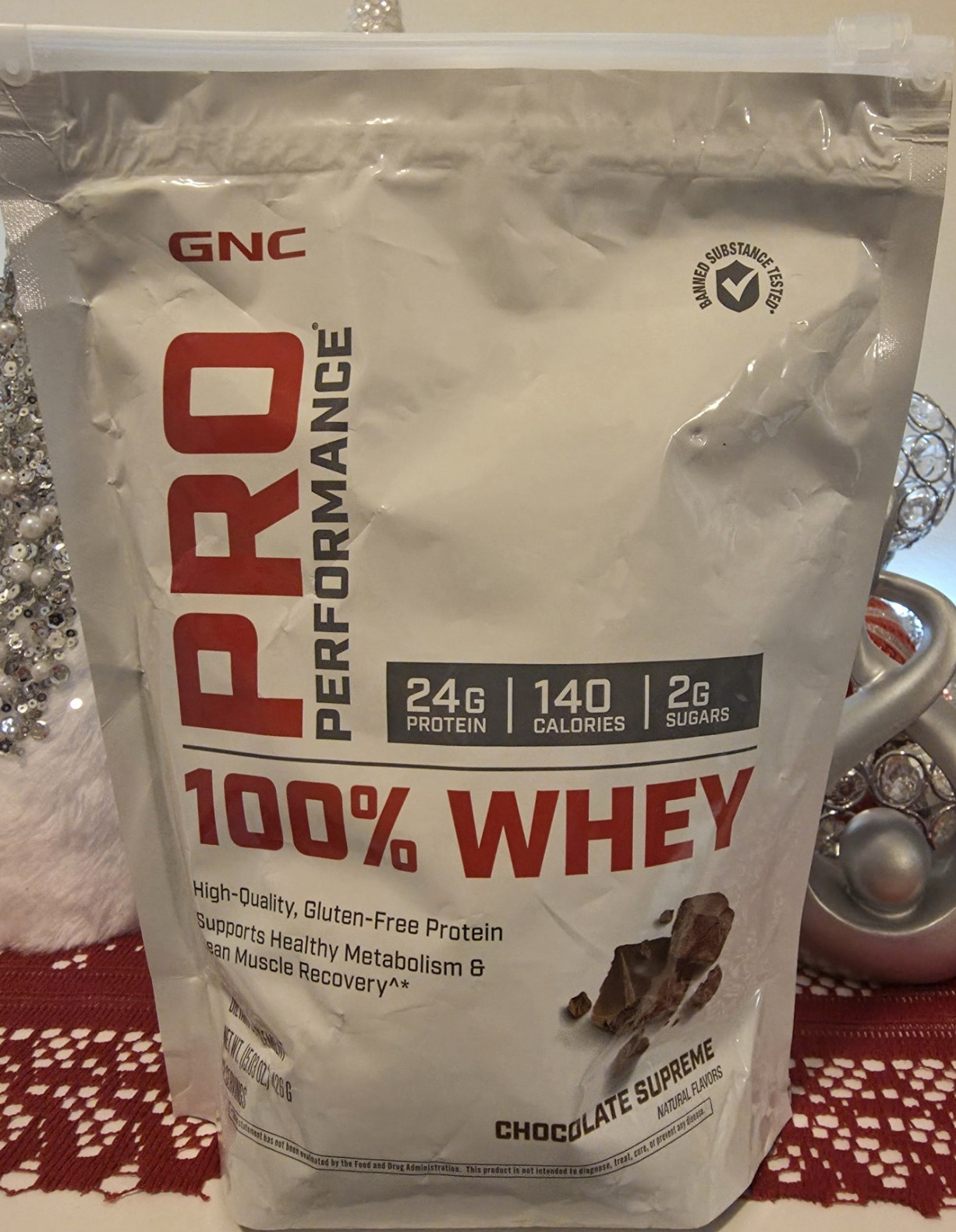 GNC Pro Performance 100% Whey Protein Chocolate Supreme 24g Gluten-Free