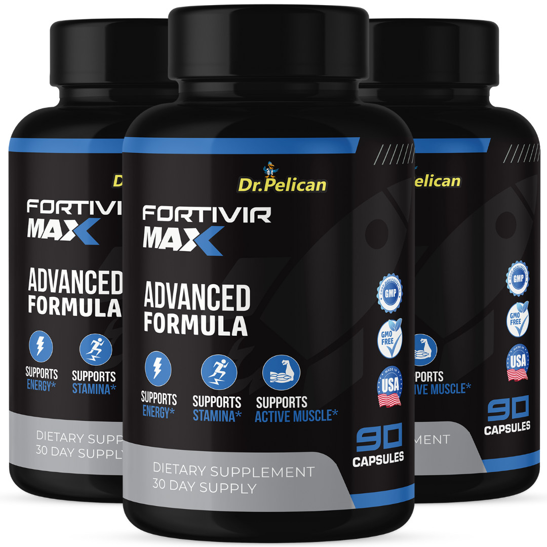 Fortivir Max- Bodybuilding & Men’s Health Support- 3 Bottles- 270 Capsules