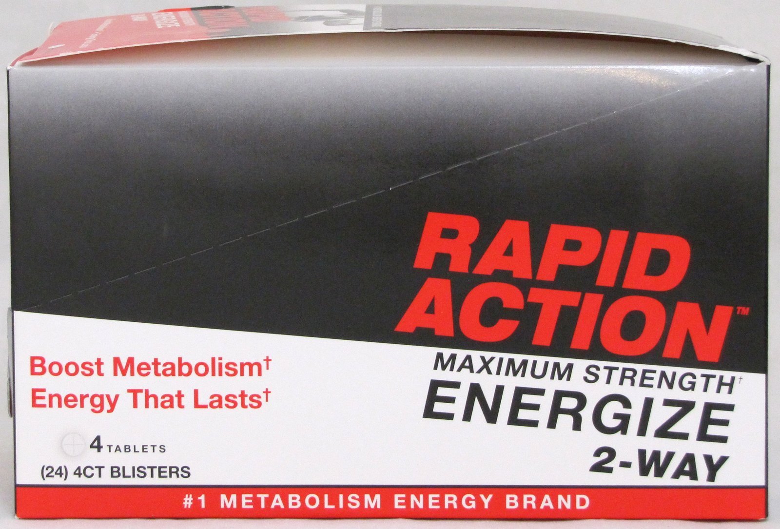 Rapid Action Energize 2 Way Lasting Energy Boost Metabolism 24 Packs 96 Pills