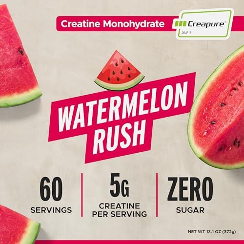 Creatine Monohydrate Powder Watermelon 60 Servings Pre Workout