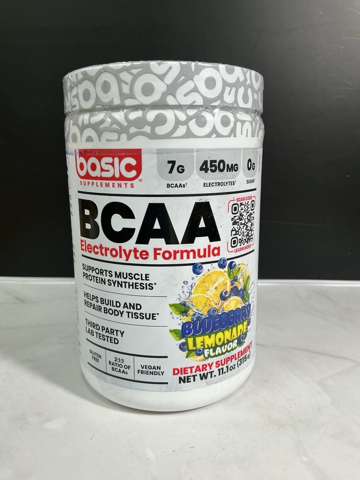 BASIC SUPPLEMENTS BCAA Powder Blueberry Lemonade Ex 12/26