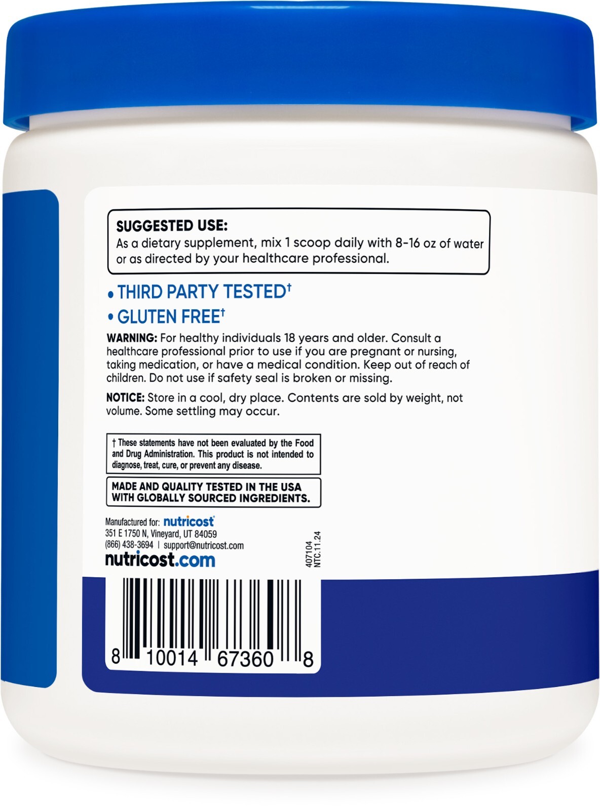 Nutricost EAA Powder 30 Servings (Blue Raspberry) – Essential Amino Acids