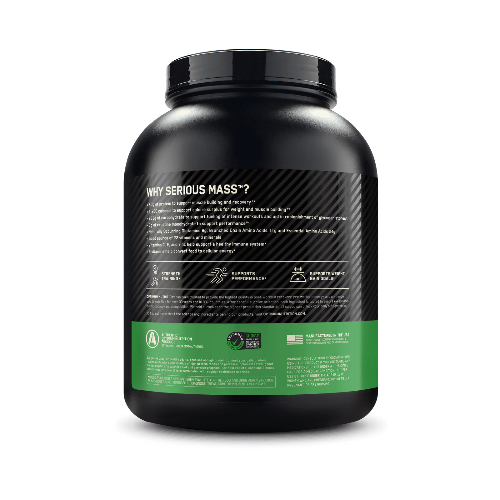 Optimum Nutrition, Serious Mass, 50g Protein Powder