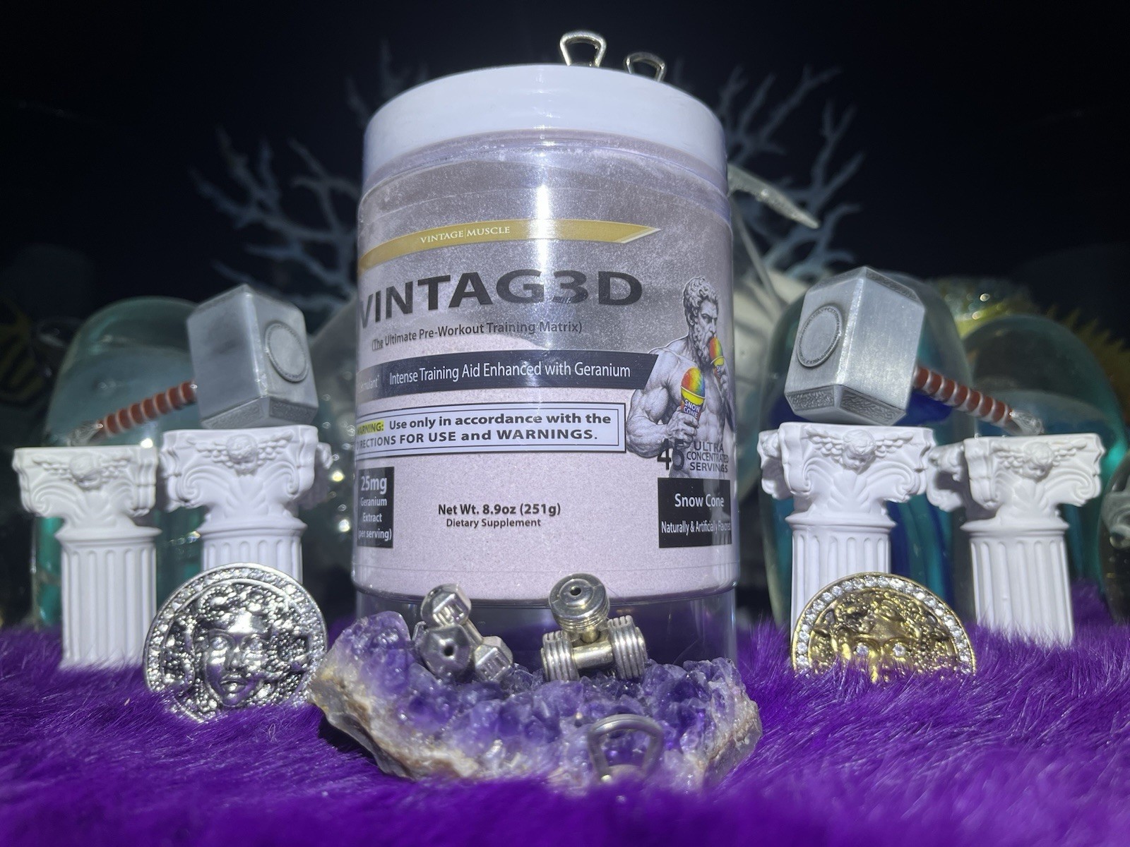 Vintag3D Ultimate Pre-Workout Matrix W/Geranium By Vintage Muscle💪🏛️🧪💥🍧